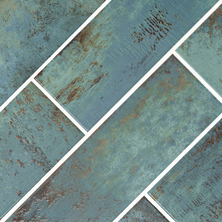Marza Aqua, 4" x 12" Ceramic Tile | Backsplash & Wall Tile by MSI