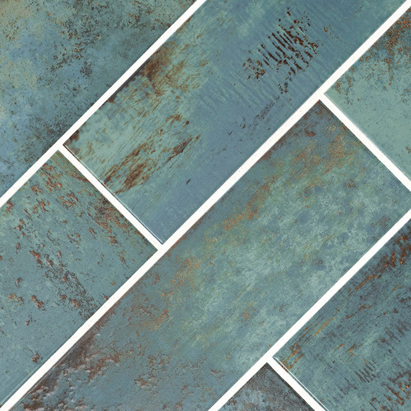 Marza Aqua, 4" x 12" Ceramic Tile | Backsplash & Wall Tile by MSI