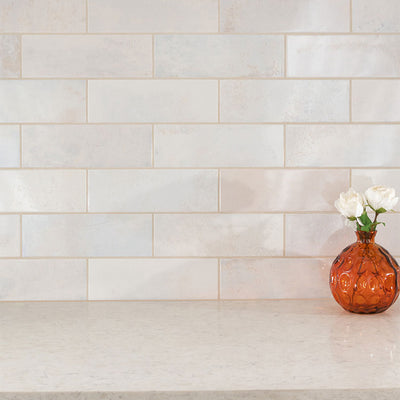 Marza Pearl, 4" x 12" Ceramic Tile | Backsplash & Wall Tile by MSI