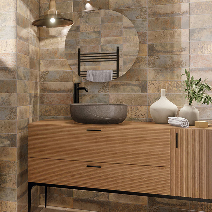 Marza Rust, 4" x 12" Ceramic Tile | Backsplash & Wall Tile by MSI