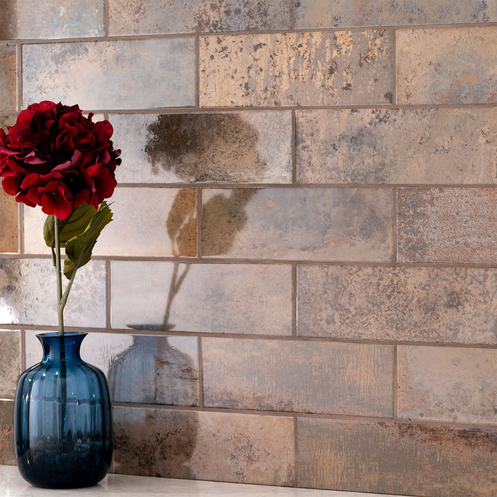 Marza Rust, 4" x 12" Ceramic Tile | Backsplash & Wall Tile by MSI