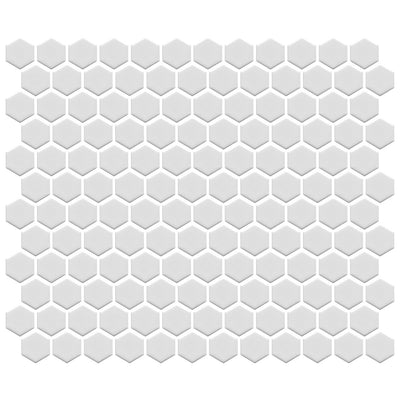Matte White, Hexagon Porcelain Tile | Fujiwa Pool Tile