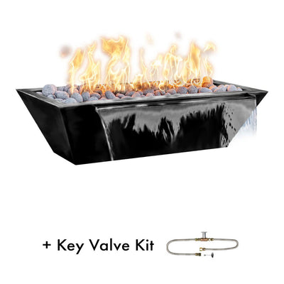Maya Linear Metal Fire and Water Bowl | The Outdoor Plus - Black