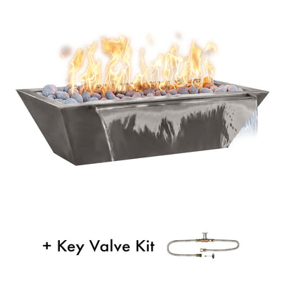 Maya Linear Metal Fire and Water Bowl | The Outdoor Plus - Pewter