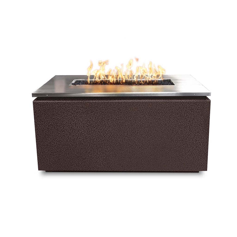 Merona 48" Rectangular Fire Table, Powder Coated Metal | Fire Pit - Copper Vein