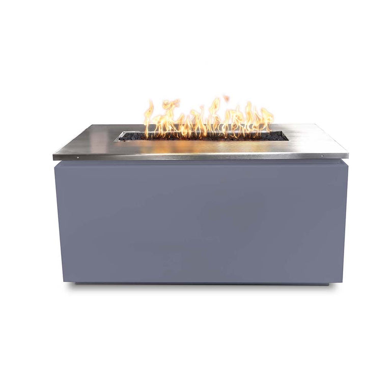 Merona 48" Rectangular Fire Table, Powder Coated Metal | Fire Pit - Gray