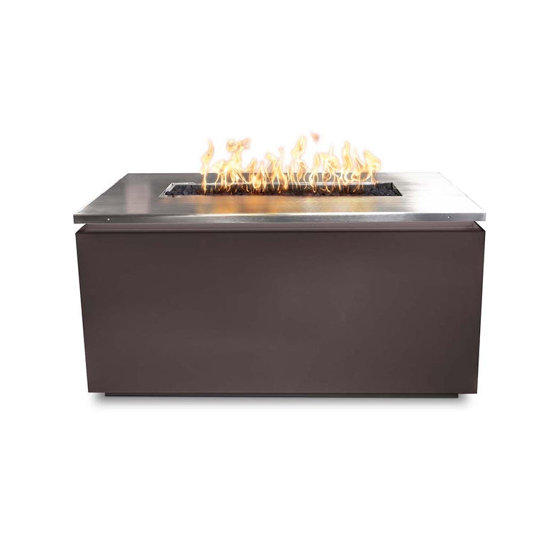Merona 48" Rectangular Fire Table, Powder Coated Metal | Fire Pit - Java