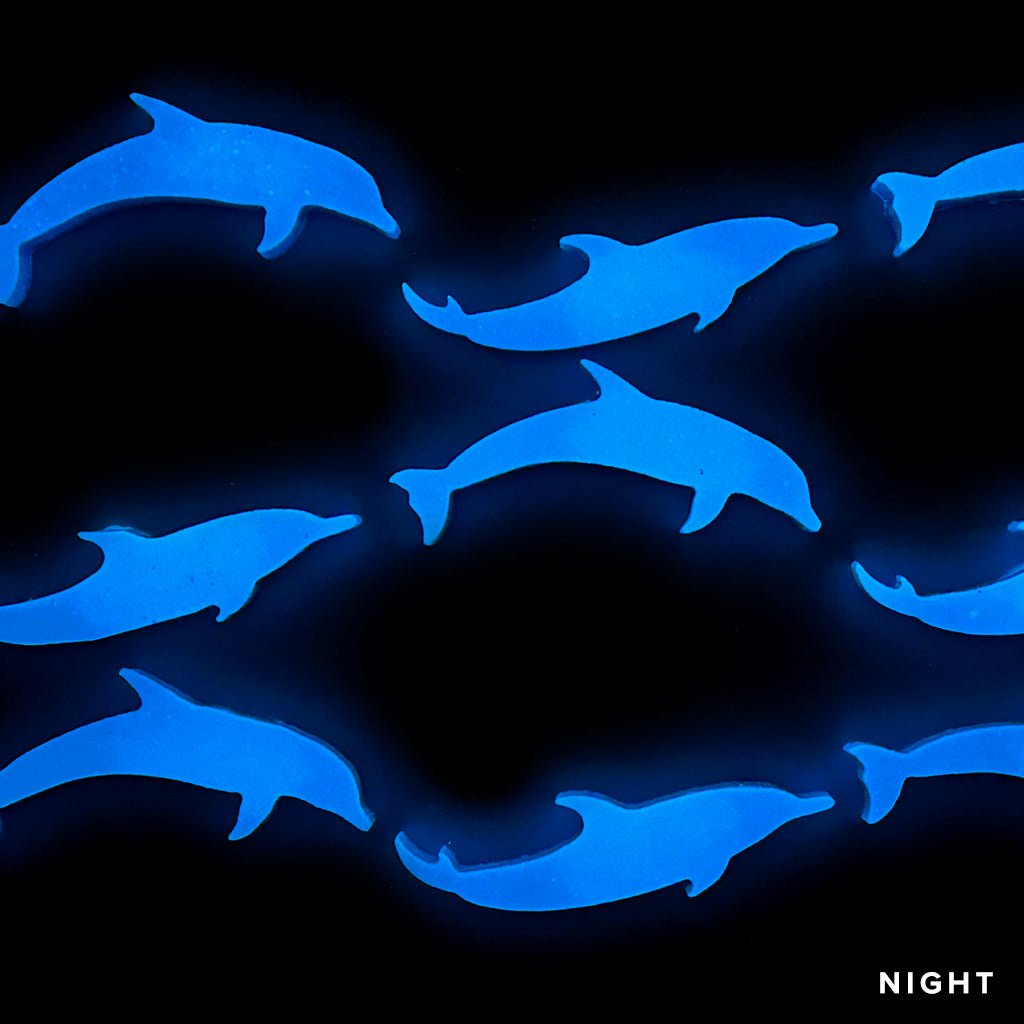 Mini Wave Dolphins Glow in the Dark Pool Mosaics