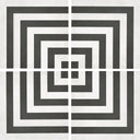 Monochrome Geo, 8" x 8" - Porcelain Tile