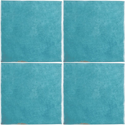 Seaside Zellige, 4" x 4" Ceramic Tile | Kitchen Backsplash Tile
