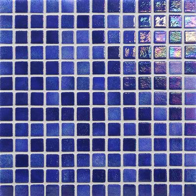 Cobalt Canyon, 1" x 1" Glass Tile | Reviglass Pool and Spa Tile 