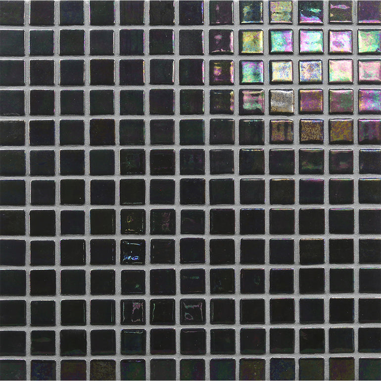 Licorice, 1" x 1" Glass Tile | Reviglass Pool Tile by Murrine Mosaics