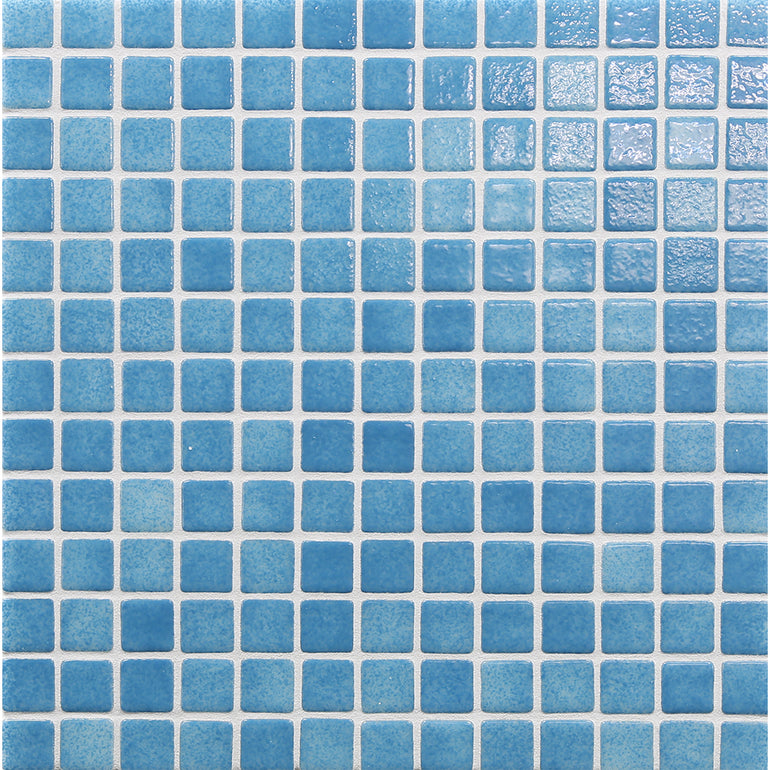 Palisade Blue, 1" x 1" Glass Tile | Reviglass Pool and Spa Tile 