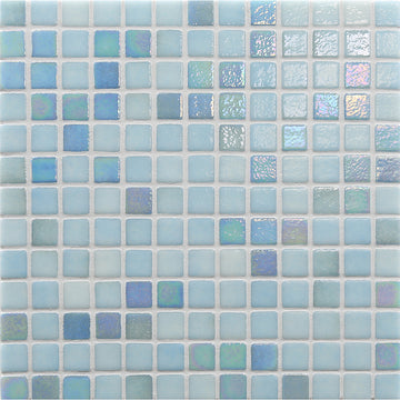 Summer Sky, 1" x 1" Glass Tile | Reviglass Pool and Spa Tile 