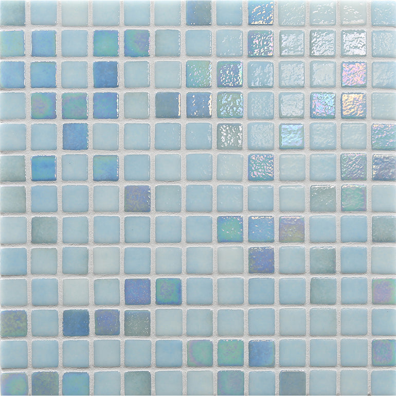 Summer Sky, 1" x 1" Glass Tile | Reviglass Pool and Spa Tile 