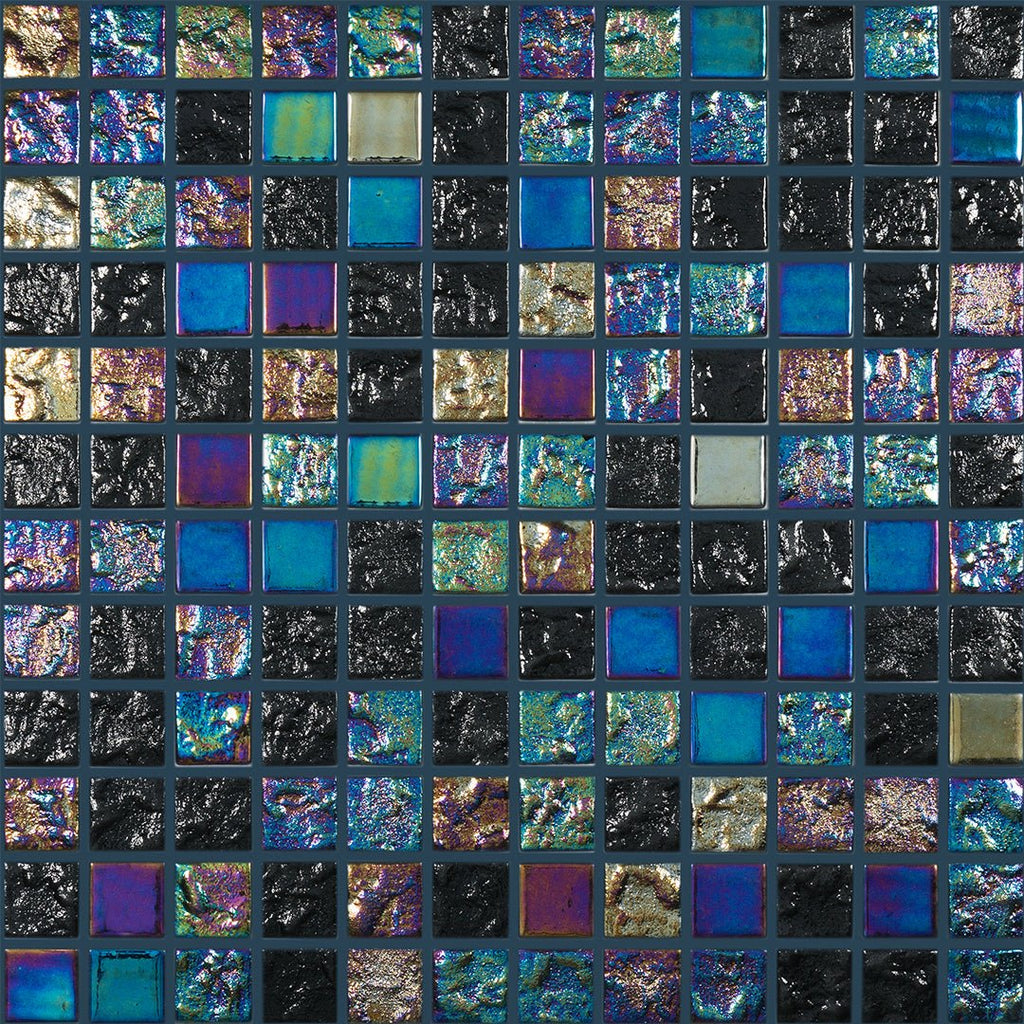 Mystic Black Glass Pool Tile by Vidrepur