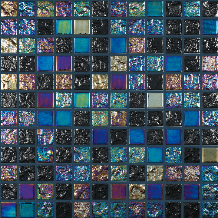 Mystic Black Glass Pool Tile by Vidrepur