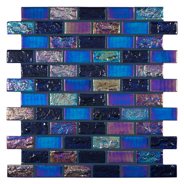 Mystic Blue Glass Pool Tile by Vidrepur