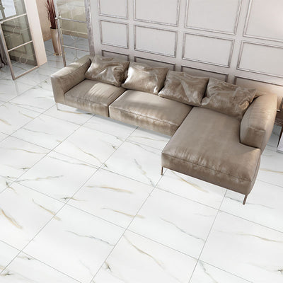 Aria Bianco, 24" x 24" Porcelain Tile | NARIBIA2424P | Tile by MSI