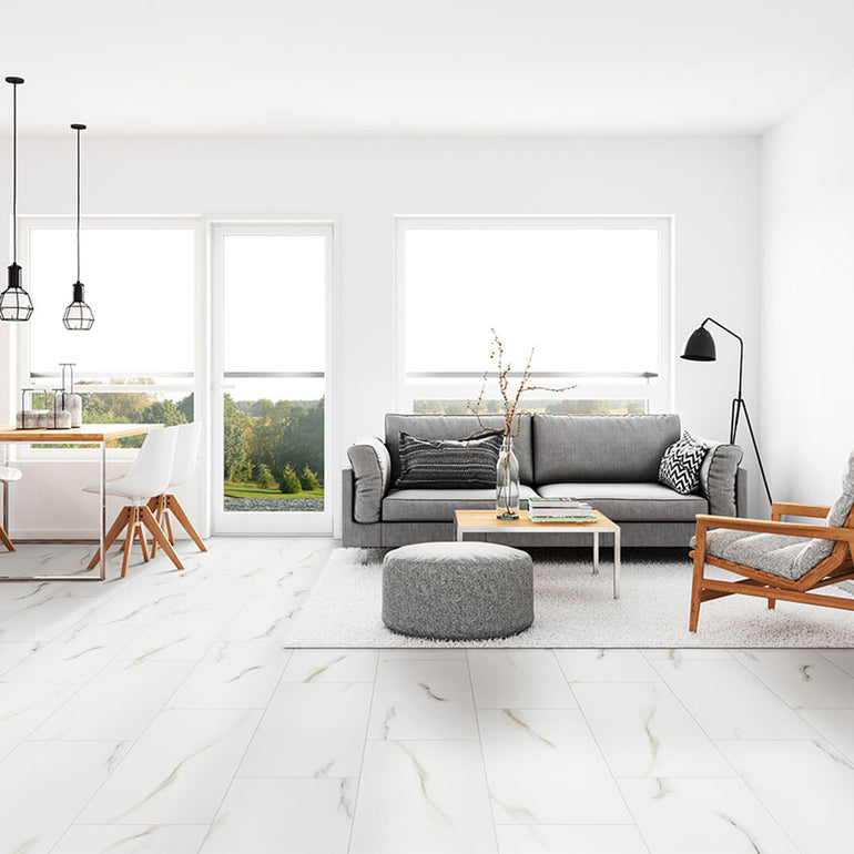 Aria Bianco, 24" x 48" Porcelain Tile | NARIBIA2448P | Tile by MSI