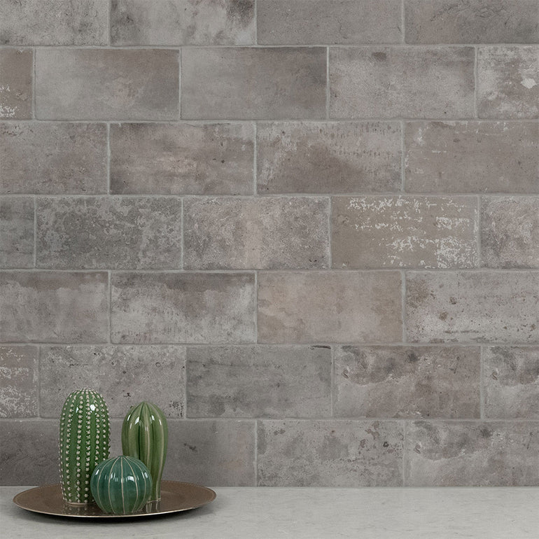 Taupe Brickstone, 5" x 10" Porcelain Tile | NCAPTAUBRI5X10 | MSI