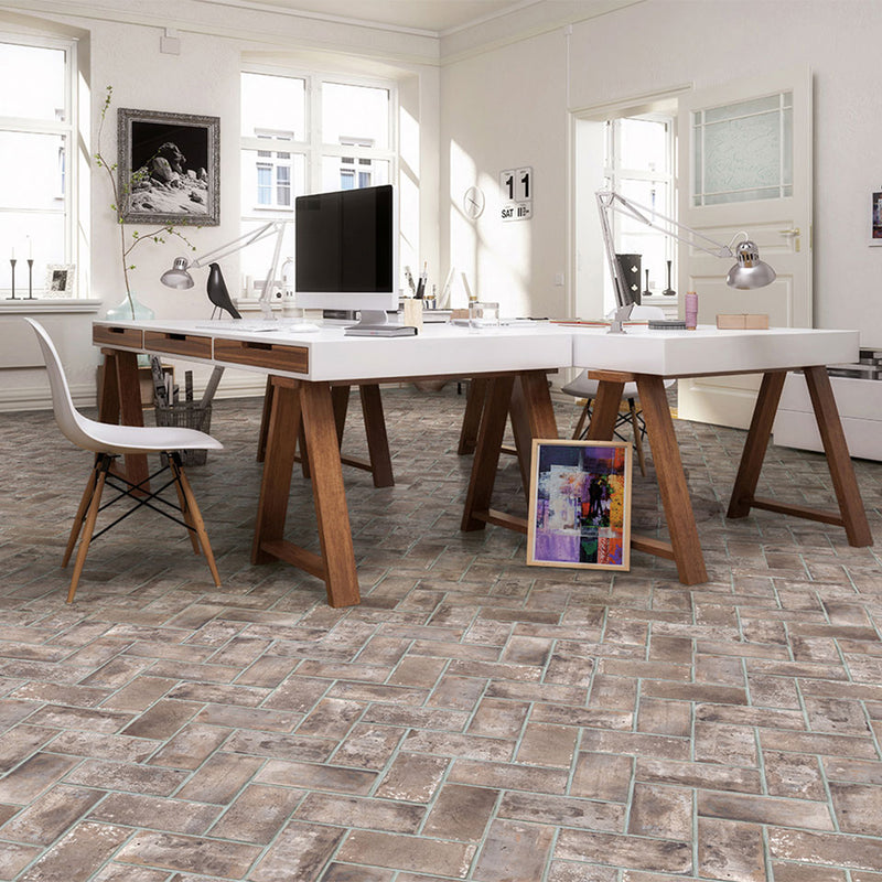 Taupe Brickstone, 5" x 10" Porcelain Tile | NCAPTAUBRI5X10 | MSI