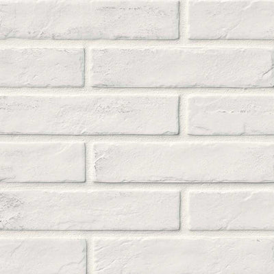 White Brickstone, 2" x 10" Porcelain Tile | NCAPWHIBRI2X10 | MSI
