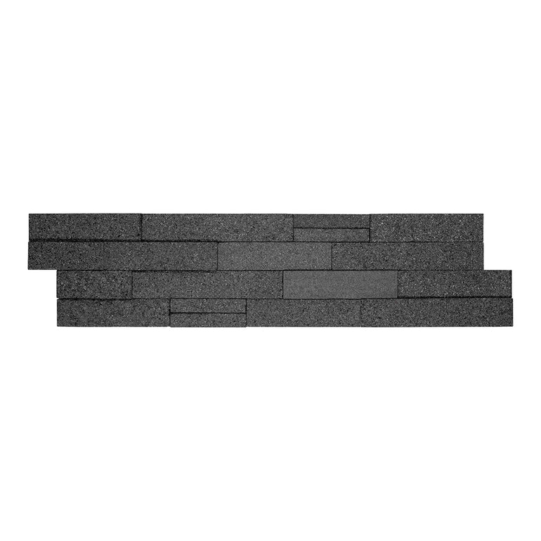 Absolute Black, 6" x 24" Granite Ledger Panel | Stacked Natural Stone