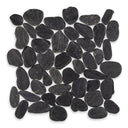 Flat Matte Black - Flat Stone Pebble Tile