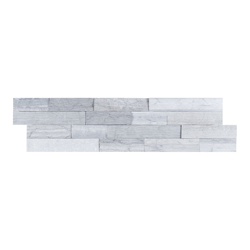 Haisa Blue, 6" x 24" Marble Ledger Panel | Stacked Natural Stone