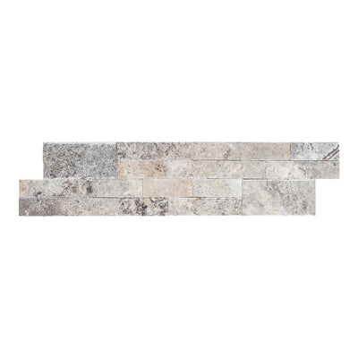 Silver Premium, 6" x 24" Ledger Panel | Stacked Natural Stone