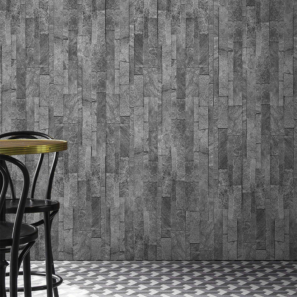 Ostrich Gray, 6" x 24" Quartzite Ledger Panel | Stacked Natural Stone