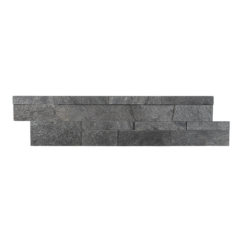 Ostrich Gray, 6" x 24" Quartzite Ledger Panel | Stacked Natural Stone