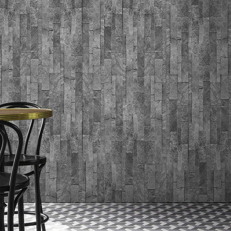 Ostrich Gray, 6" x 24" Quartzite Ledger Panel | Stacked Natural Stone