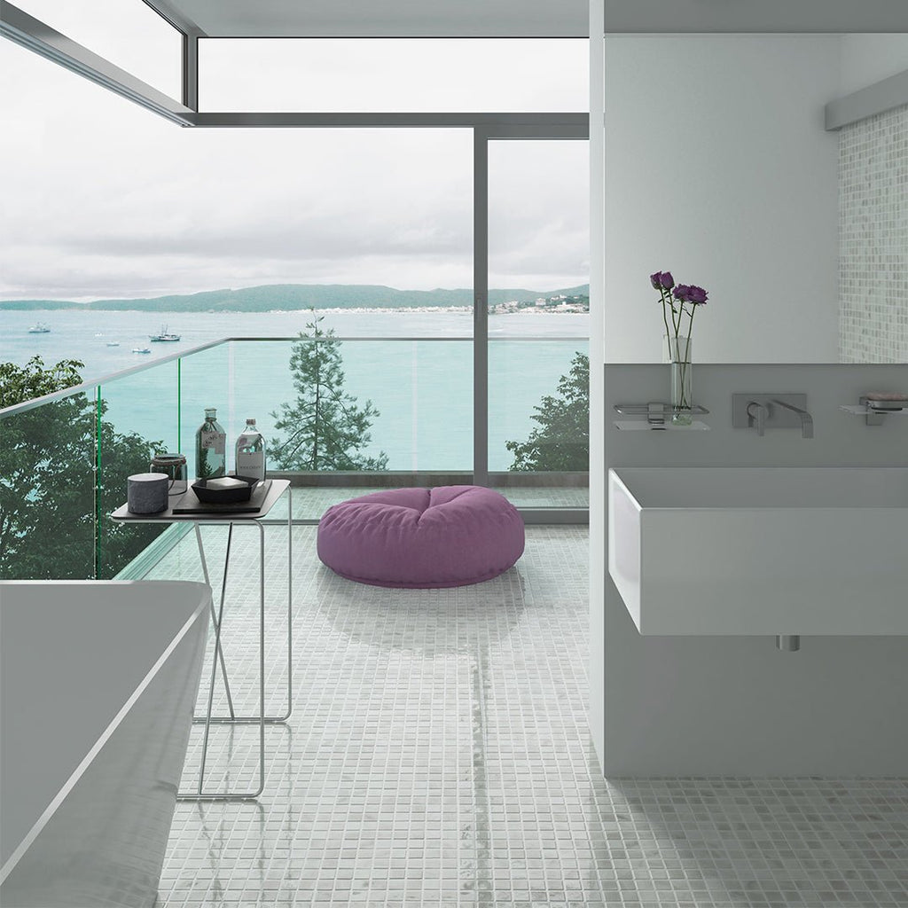 Nature Pearl Matte, 1.5" x 1.5" Glass Tile | Vidrepur Nature