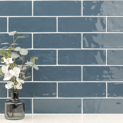 Navy Mix, 4" x 12" Ceramic Tile | Kitchen Backsplash Tile by MSI