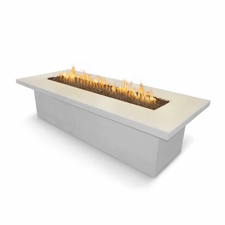 Newport 144" Fire Table, GFRC Concrete | The Outdoor Plus Fire Pits - Limestone