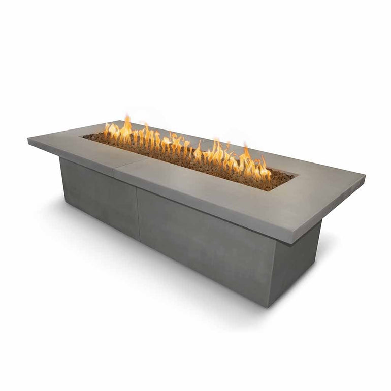 Newport 144" Fire Table, GFRC Concrete | The Outdoor Plus Fire Pits - Natural Gray