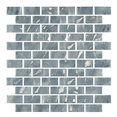 Oasis Gray, 1" x 2" Glass Tile | Pool, Spa, & Kitchen Tile
