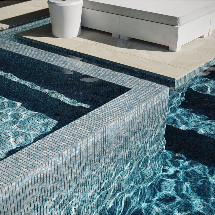 Oasis Blue, 1.5" x 1.5" - Glass Tile