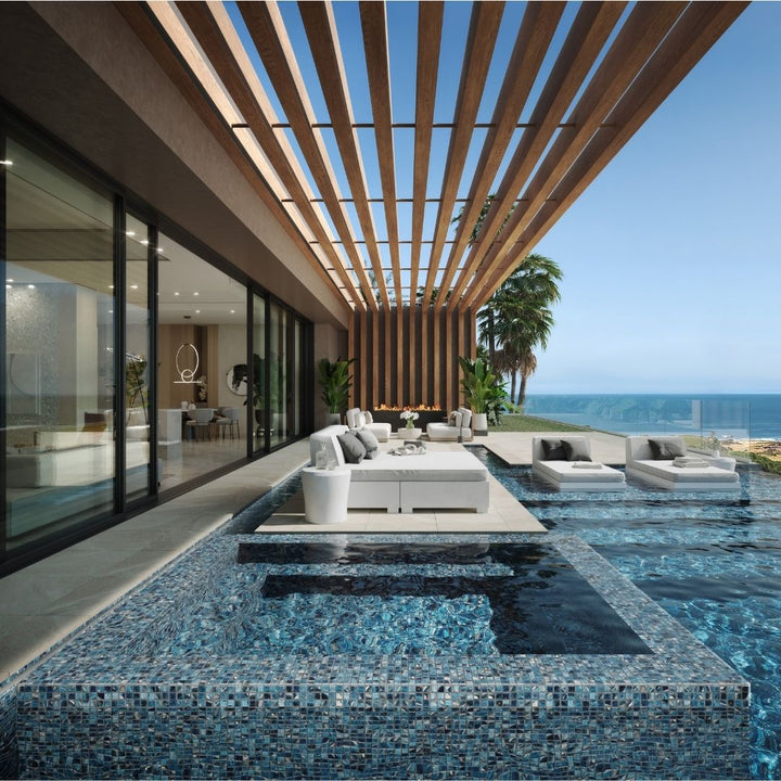 Oasis Royal, 1" x 1" Glass Tile | Pool, Spa, & Kitchen Tile