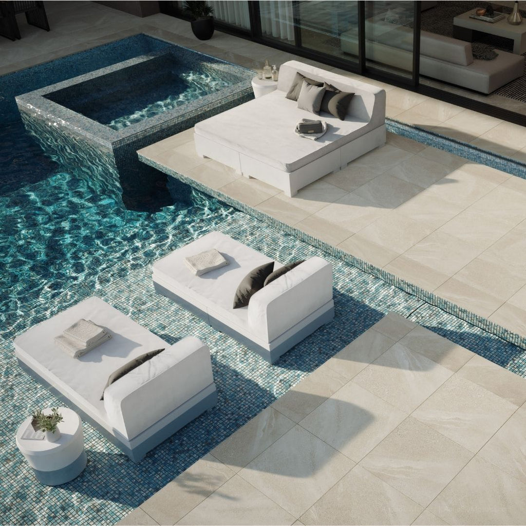 Oasis Turquoise, 1" x 1" Glass Tile | Pool, Spa, & Kitchen Tile