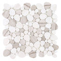 Light Wood Grain Italian White - Shaved Pebble Tile