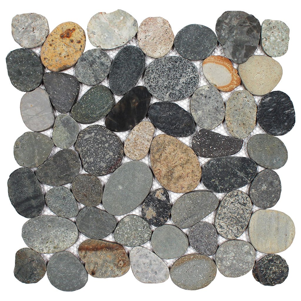 Java Lagoon Tile Java, Shaved Pebble Tile | Natural Stone Mosaic Tile by Tesoro