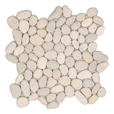 Ocean Stone White, Pebble Tile | Natural Stone Mosaic Tile by Tesoro
