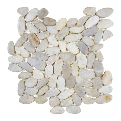 Ocean Stone Ivory, Shaved Pebble Tile | Natural Stone Tile by Tesoro