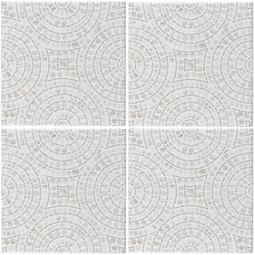 Halo Silver, 5" x 5" Ceramic Tile | Kitchen Backsplash Tile