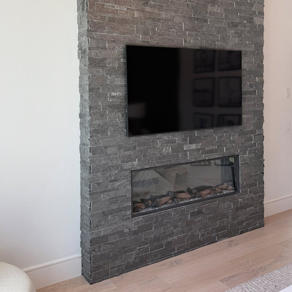 Ostrich Gray, 6" x 24" Ledger Panel - Stacked Natural Stone