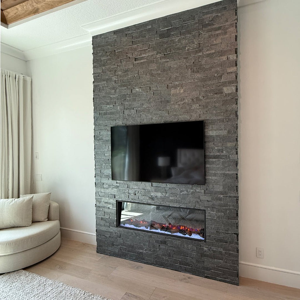 Ostrich Gray, 6" x 24" Ledger Panel - Stacked Natural Stone