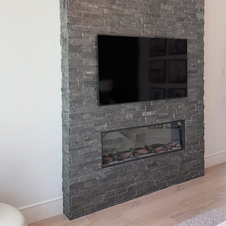 Ostrich Gray, 6" x 24" Ledger Panel - Stacked Natural Stone